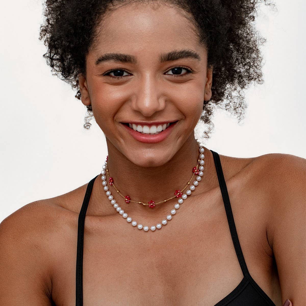 COLORFUL BEADED DOPAMINE CLAVICLE NECKLACE