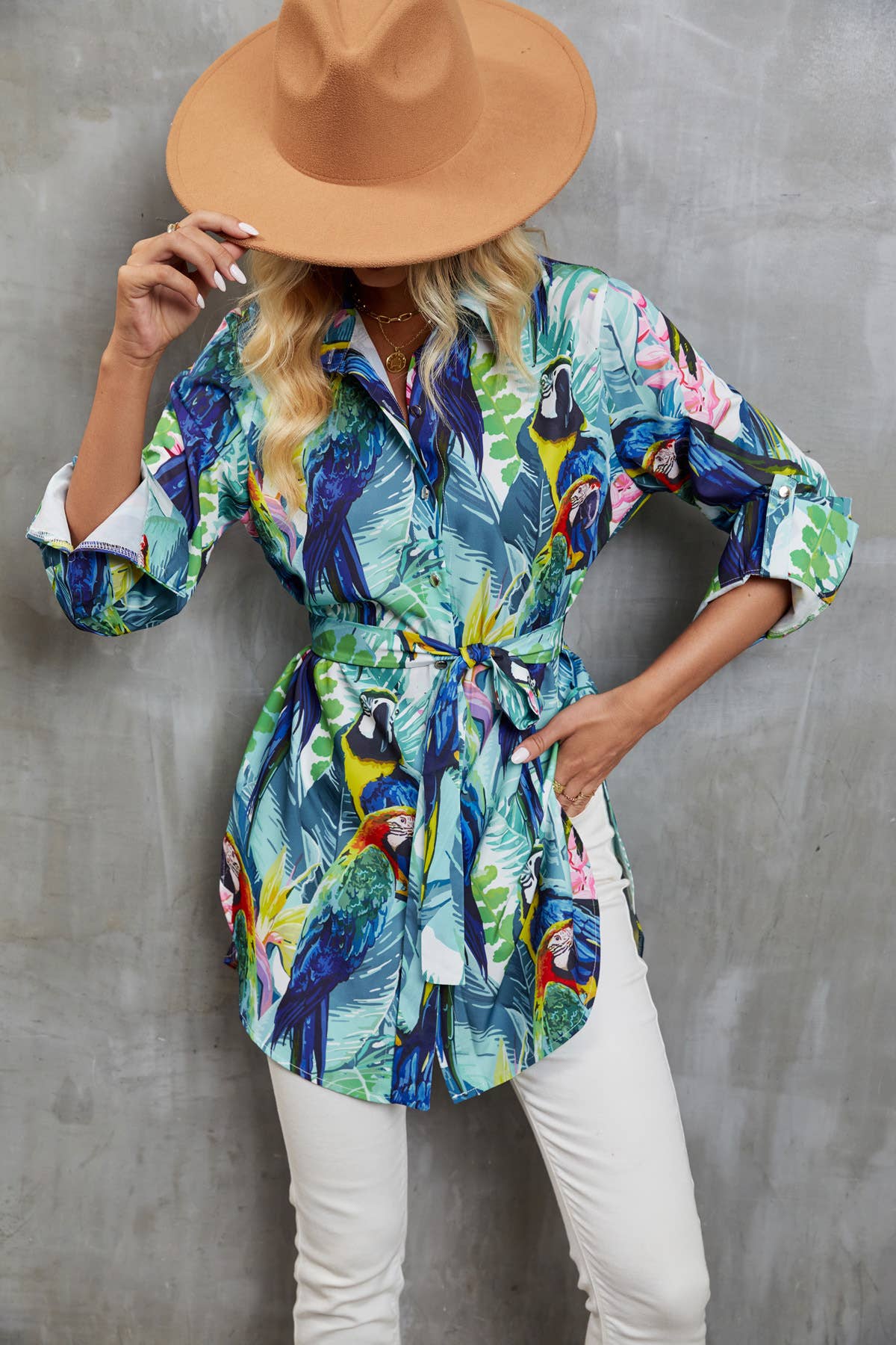 FASHION CASUAL PRINTED SHIRT LONG SLEEVE TOP