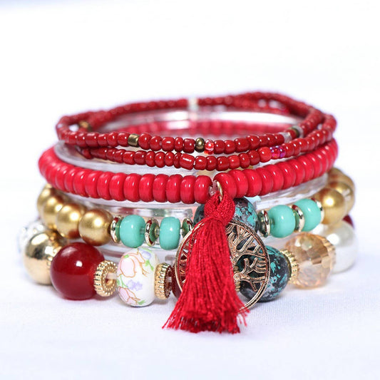 BOHEMIAN MULTI-LAYERED TASSEL BRACELET_CWASC0689