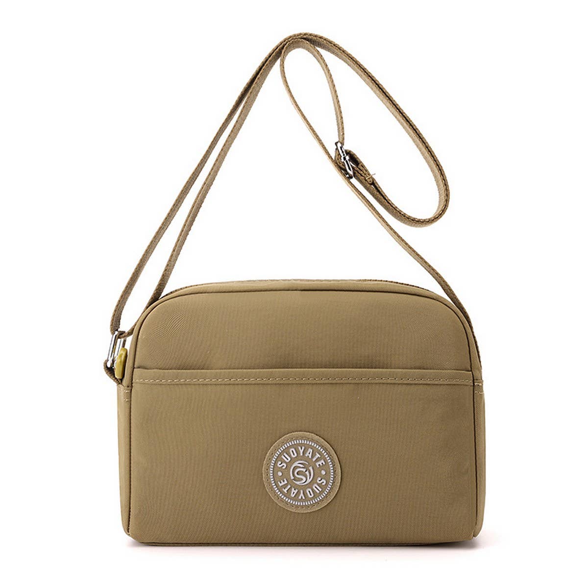LIGHTWEIGHT SOLID NYLON CROSSBODY SHOULDER BAG