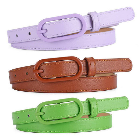 VERSATILE NEW OVAL PIN BUCKLE BELT_CWABE0587