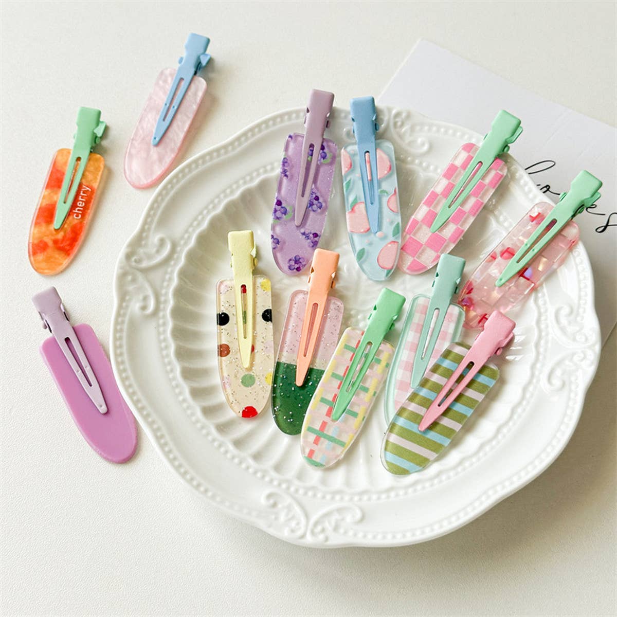 Jelly Color No-Crease Hair Clip - Cute Makeup Pin_CWAHA1373