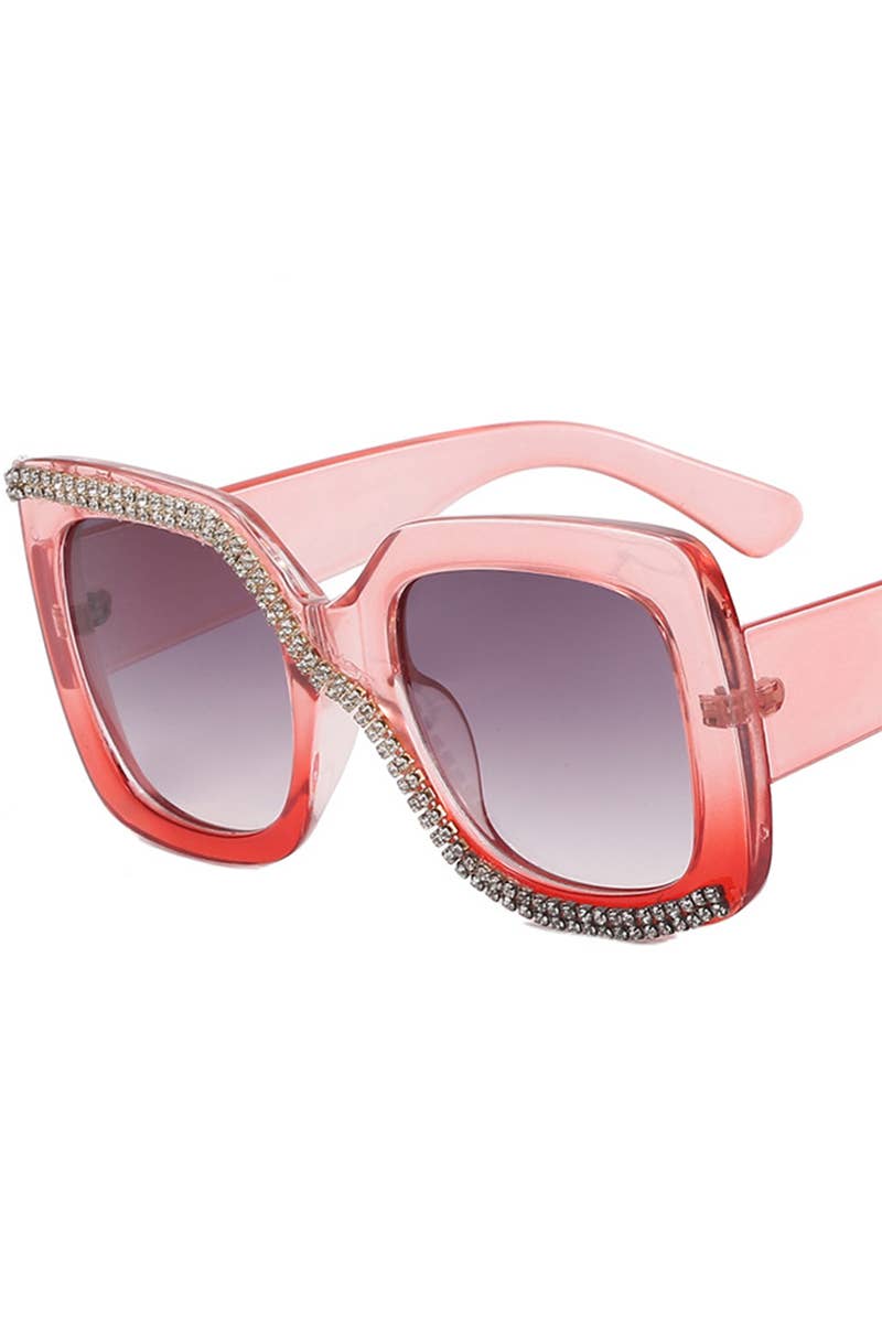S SHAPED DIAMOND SUNGLASSES