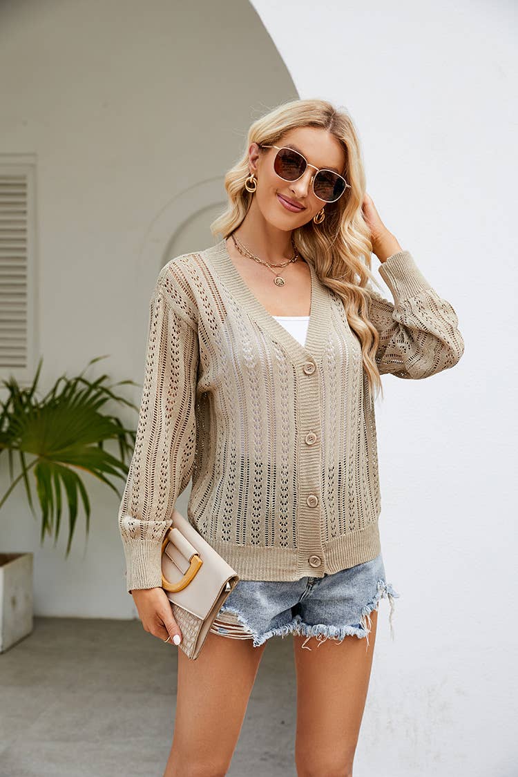 STYLISH BUCKLE KNIT SWEATER OVER THE TOP