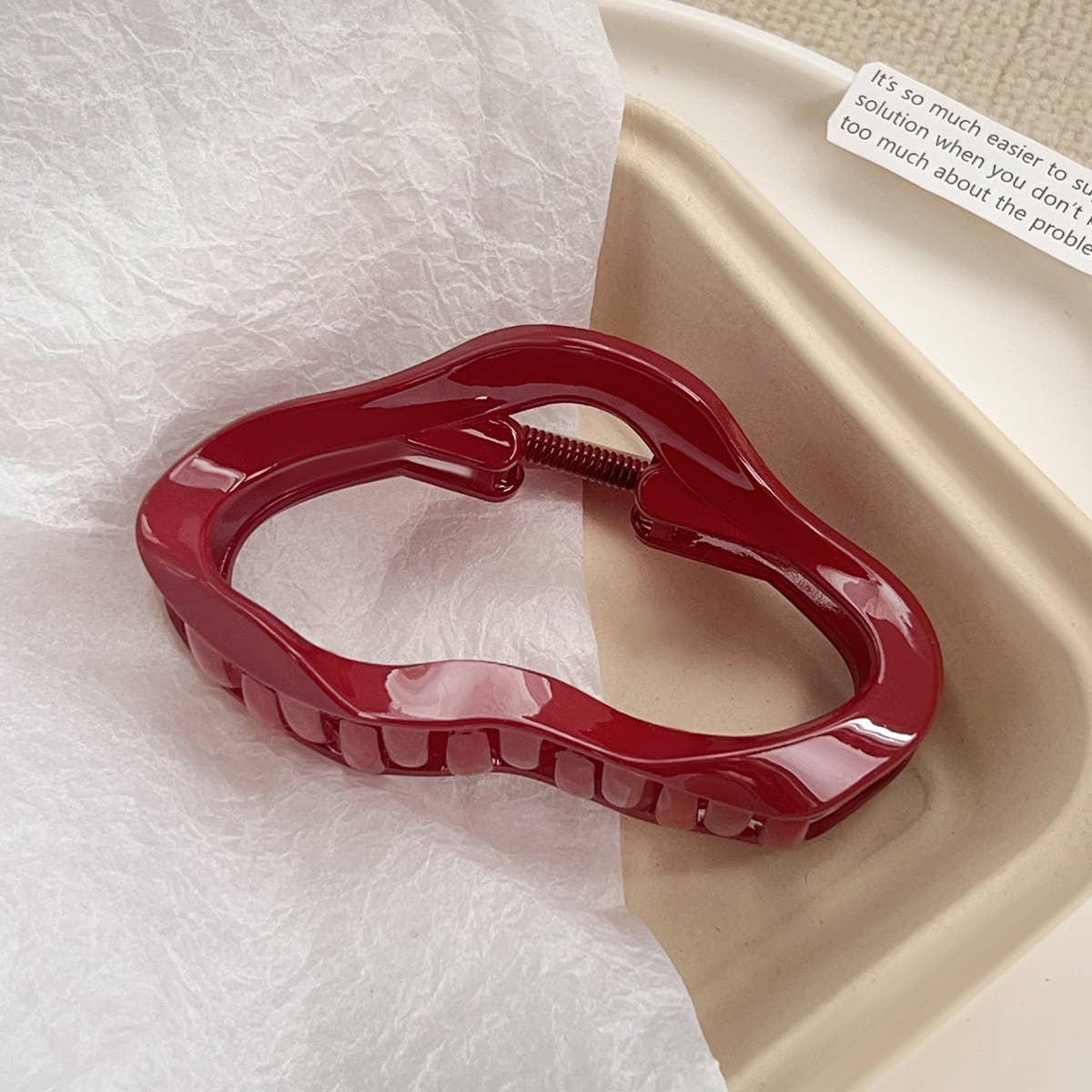 High-end PC large clip solid-color hair clip