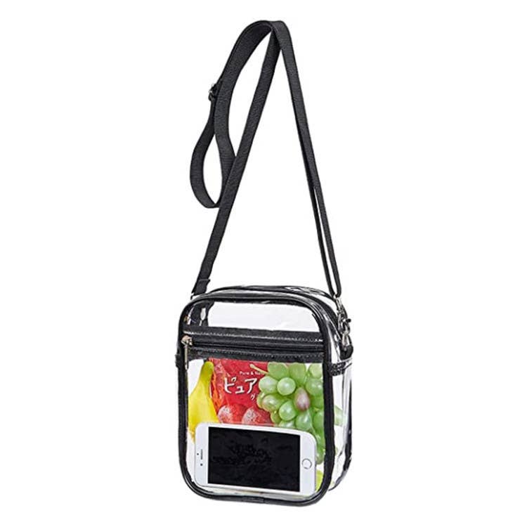 PVC transparent waterproof crossbody bag