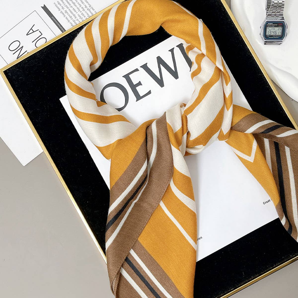 Velvet Scarf - Elegant Faux Wool Fall/Winter Shawl