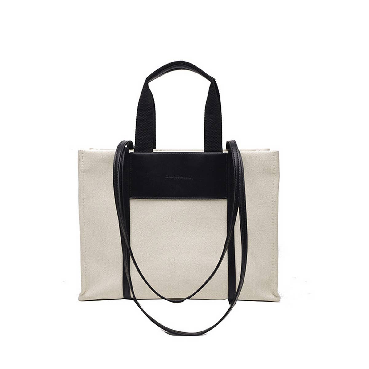 WOMEN FASHION SIMPLE CANVAS TOTE BAG_CWAB1595