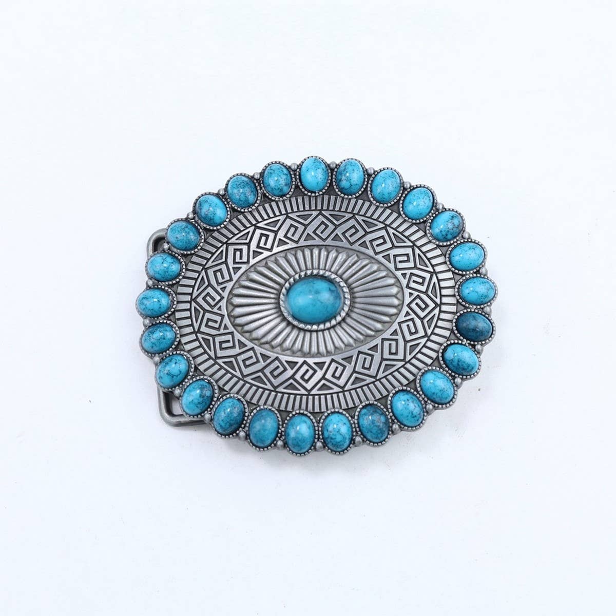 BOHEMIAN TURQUOISE VINTAGE BELT BUCKLE_CWABE0424