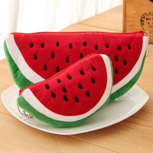 FRUIT WATERMELON SHAPED LARGE PENCIL CASE