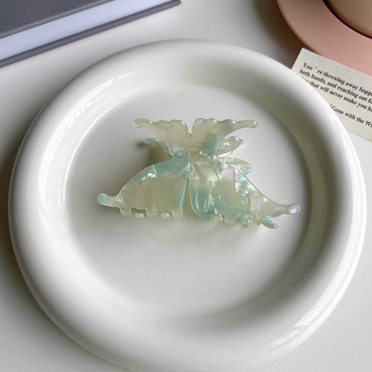 Butterfly Acetate Large Hair Claw Clip for Women_CWAHA5775