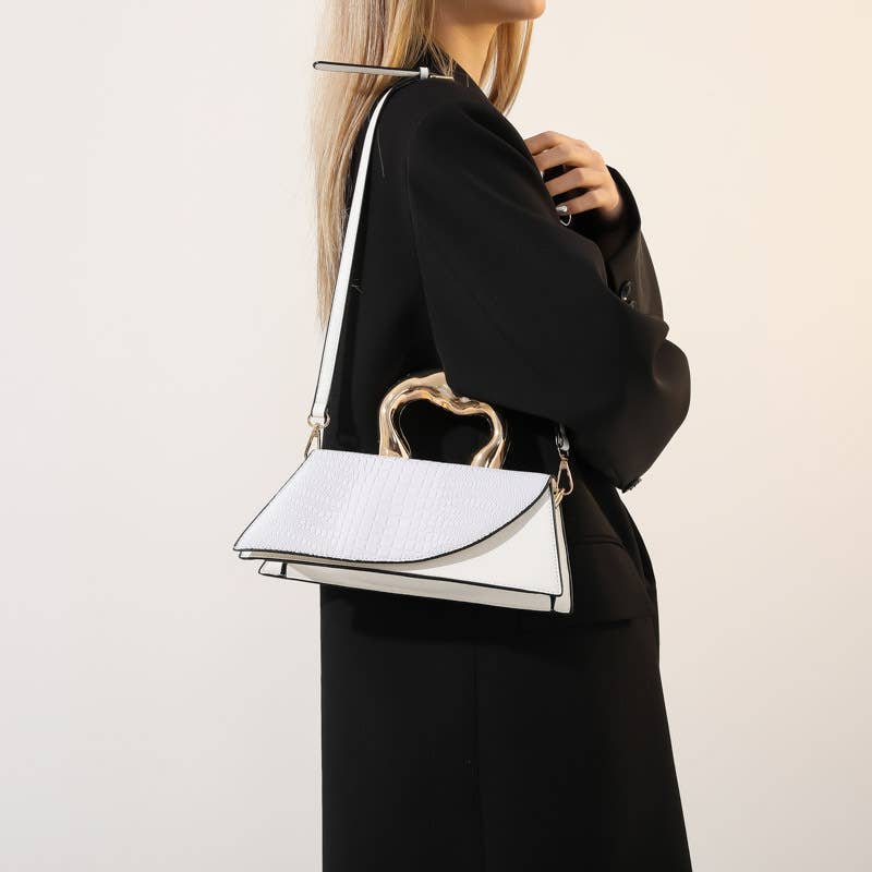 Stone-patterned retro crossbody small square bag