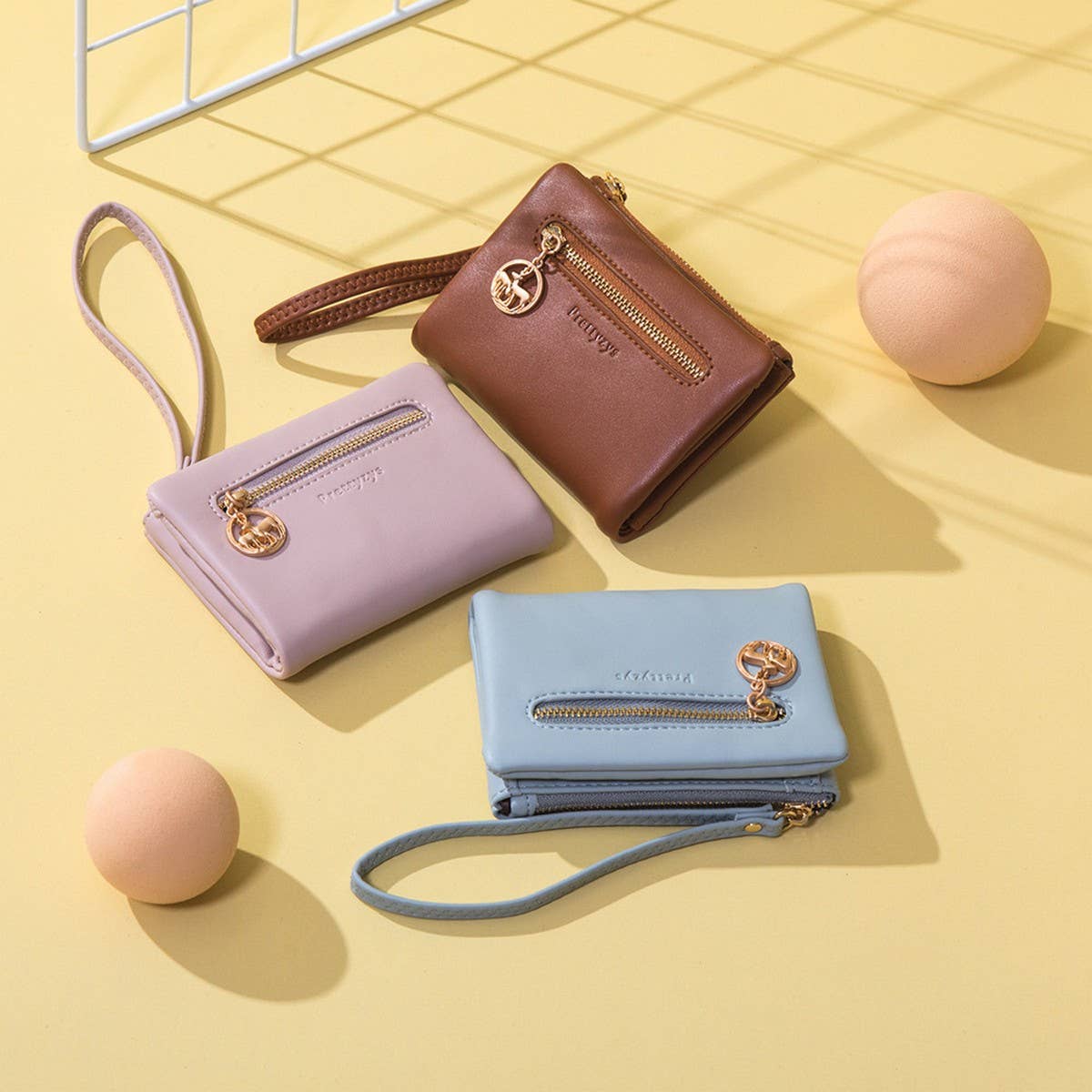 SHORT ZIPPER FOLDING WALLET FOR WOMEN_CWAB2328