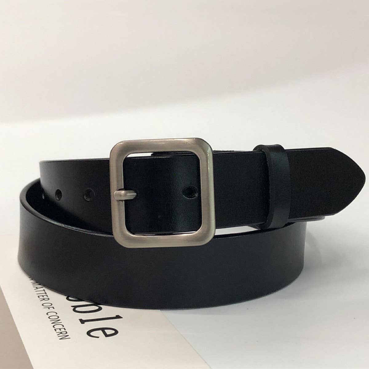 SQUARE BUCKLE SIMPLE TRENDY BELT_CWABE0597