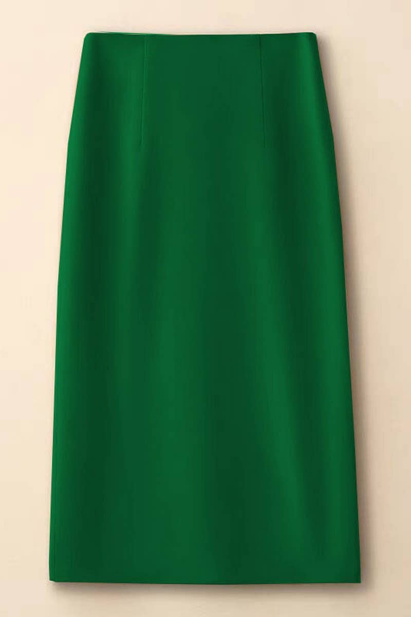 CWBLS00689_SPRING AND AUTUMN SLIT HIGH WAIST A-LINE SKIRT