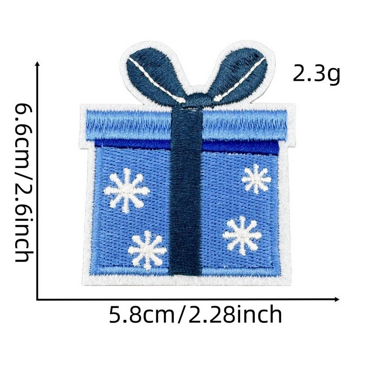 WINTER BLUE CHRISTMAS GRAFFITI EMBROIDERED PATCH