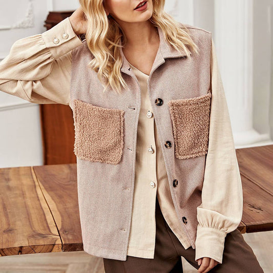 SLEEVELESS VEST TWEED FASHION VEST