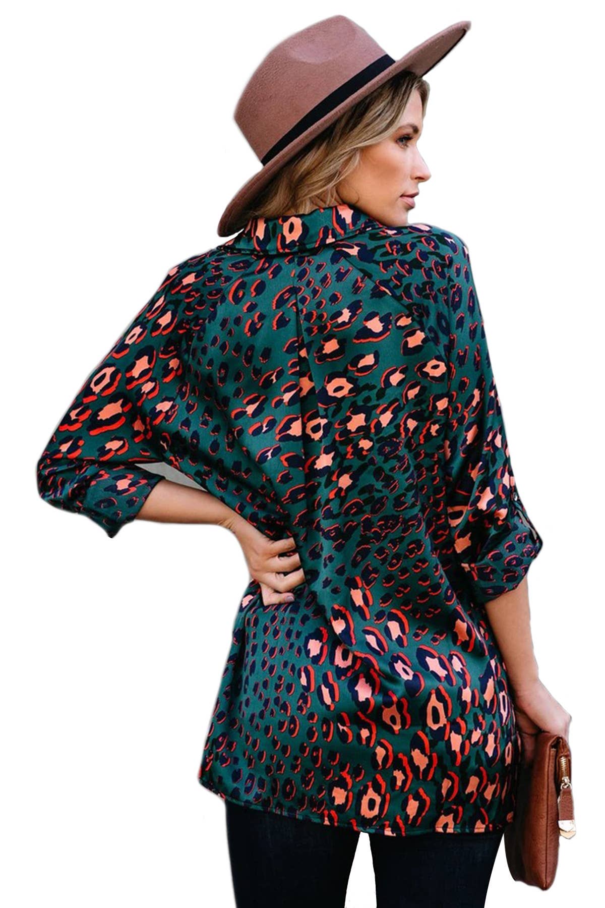 LEOPARD PRINT FASHION CASUAL LONG-SLEEVED SHIRT