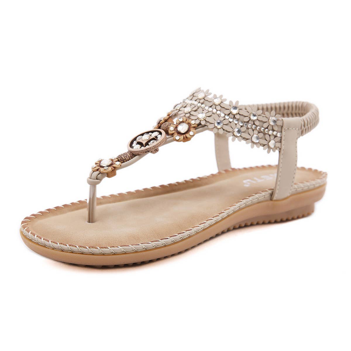 VINTAGE CLIP TOE BEACH SANDALS FLAT SHOES_CWSHS0501