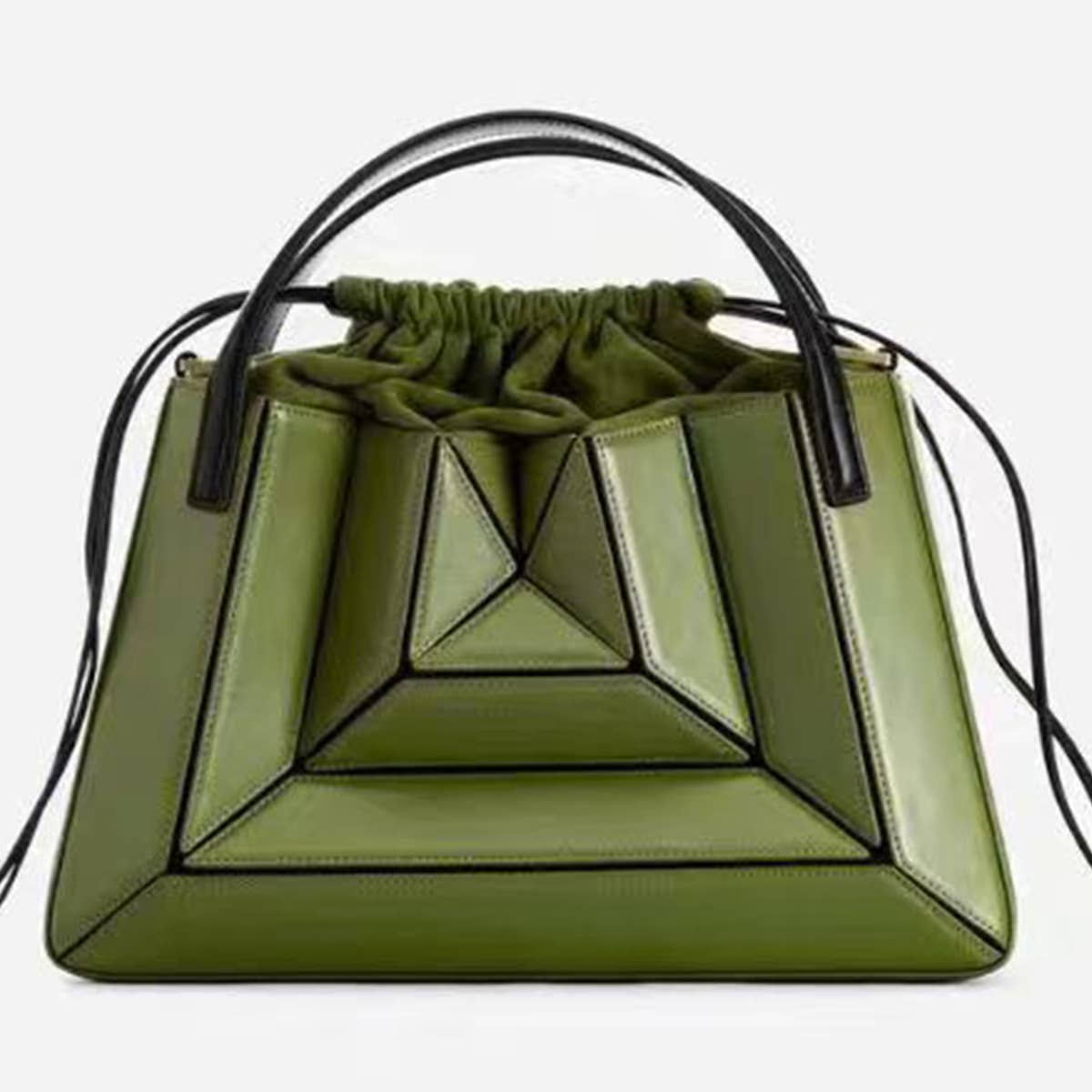 CONTRAST COLOR PATCHWORK DRAWSTRING HANDBAG_CWAB1928