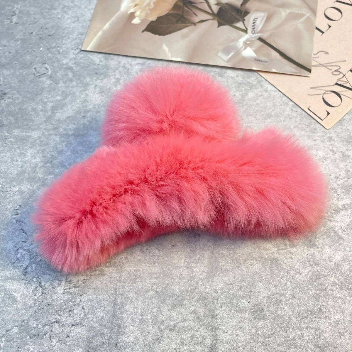 Rex Rabbit Fur Claws - Elegant Mixed Color Clips