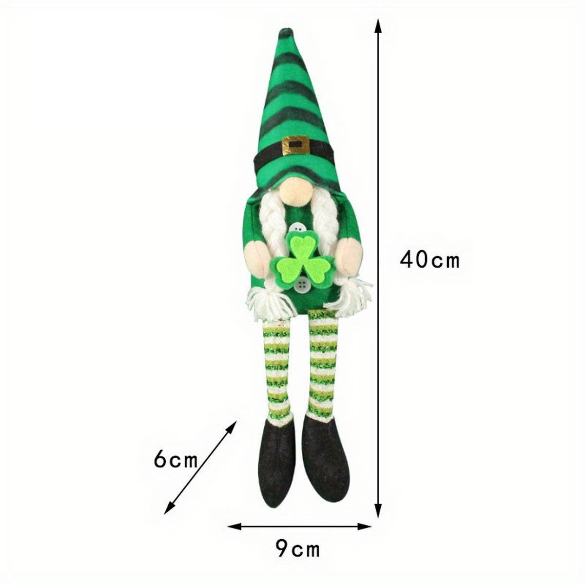 ST. PATRICK STRIPED LONG-LEGGED DOLL FIGURINE_CWMM3446