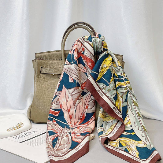 Autumn Winter Velvet Scarf - Large Flora Shawl_CWASC0905