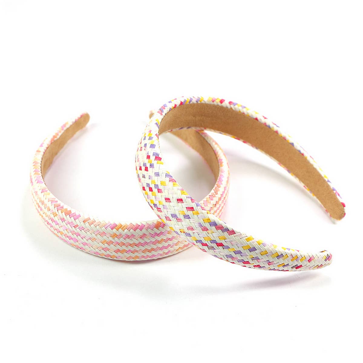 NEW WIDE-BRIMMED STRAW HEADBAND_CWAHA0974
