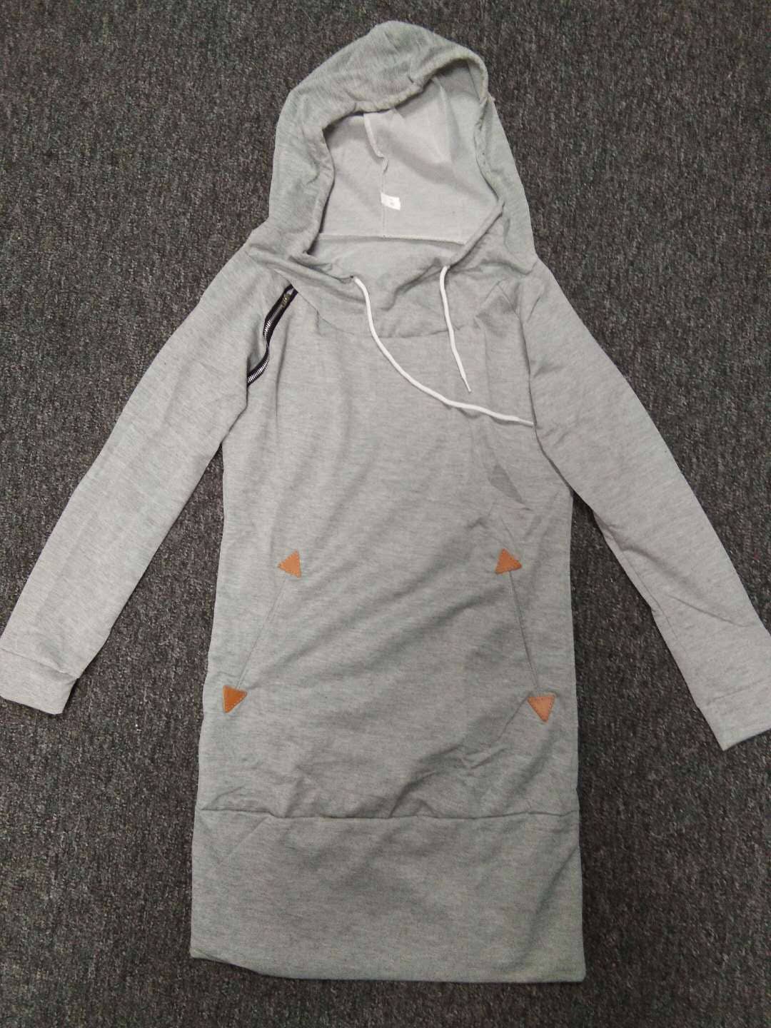 HOODED TURTLENECK LONG-SLEEVED WAISTBAND DRESS