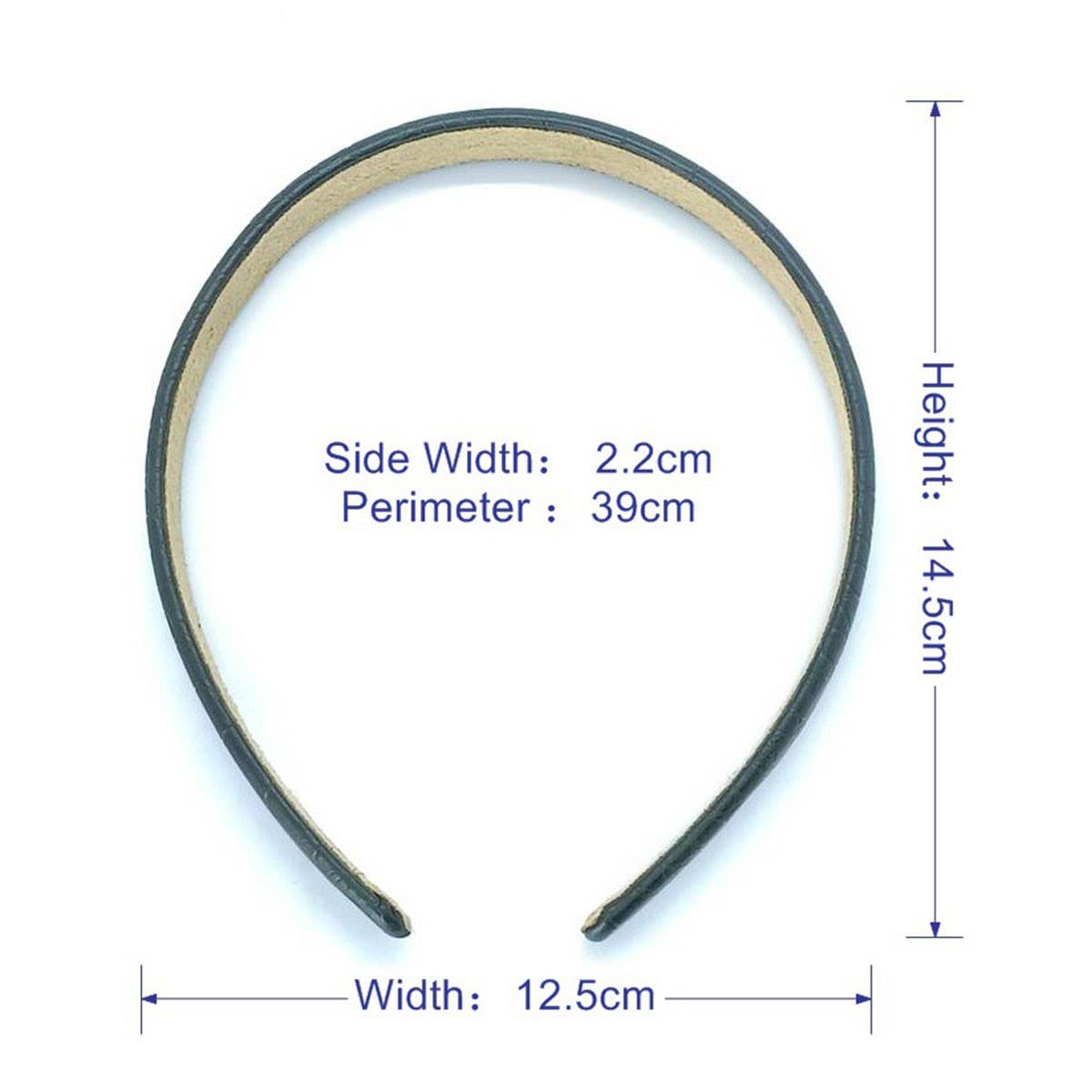 Elegant Croc Pattern Faux Leather Headband