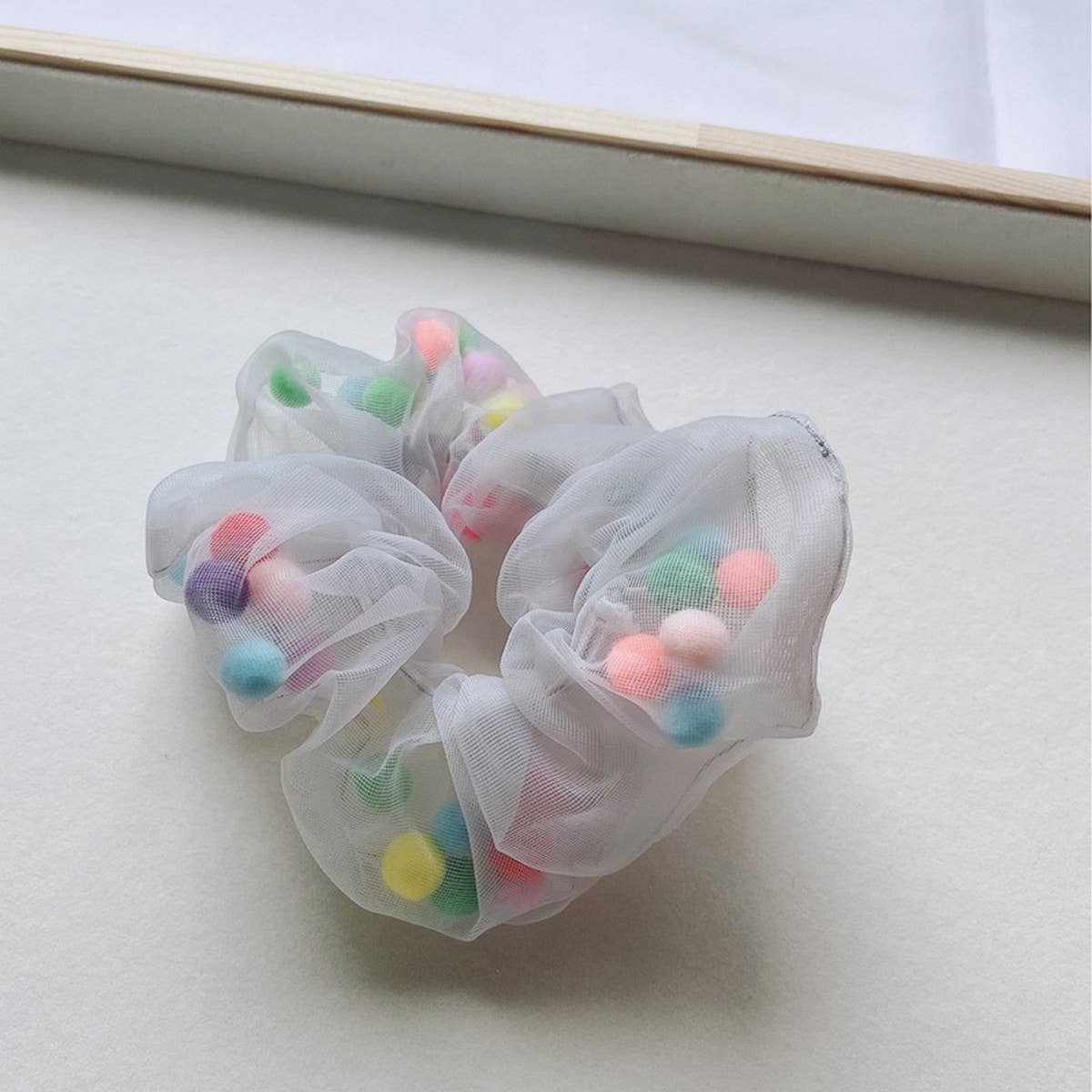 GIRLS CUTE COLORFUL BALL HAIR TIE