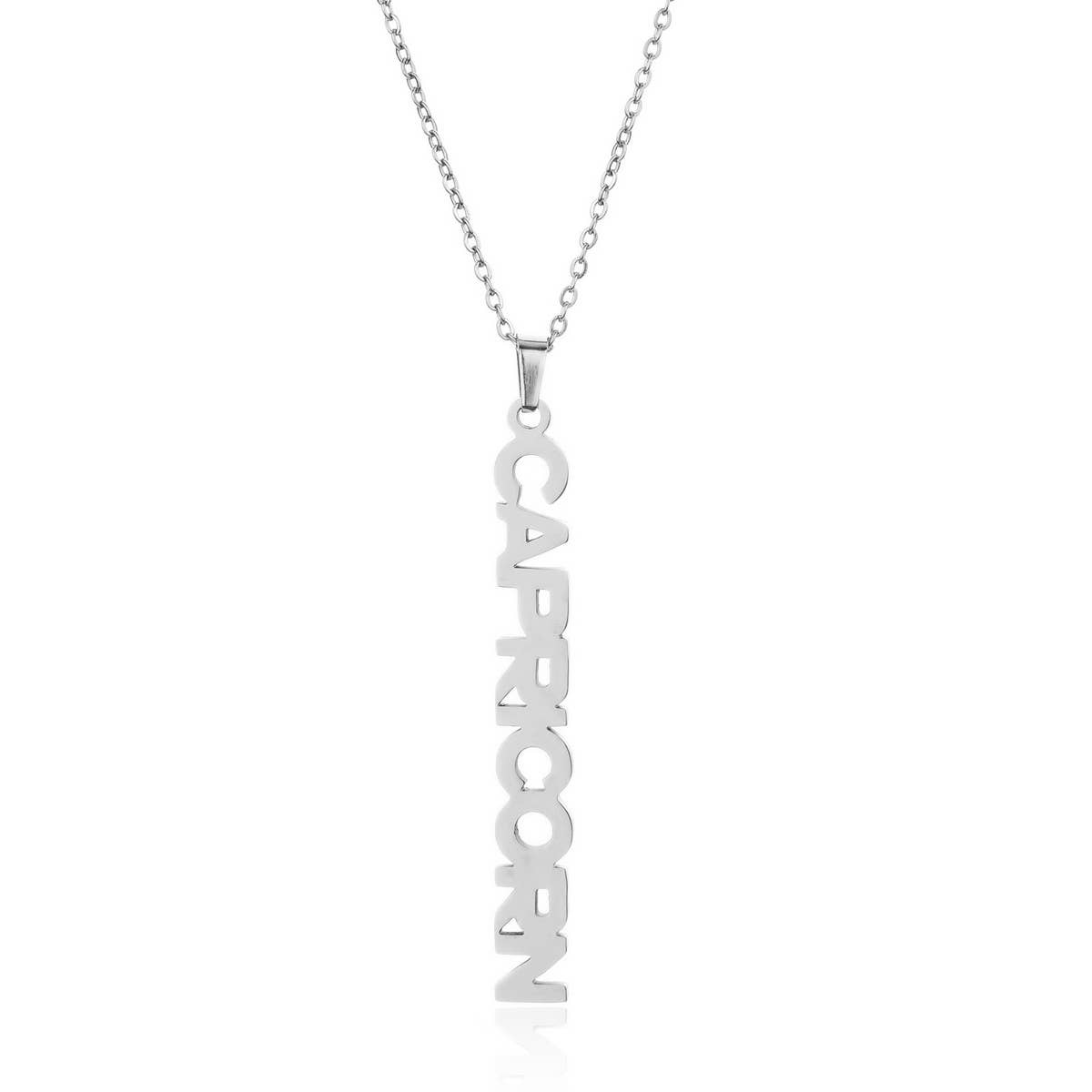 CLAVICLE CHAIN TWELVE ZODIAC TITANIUM NECKLACE