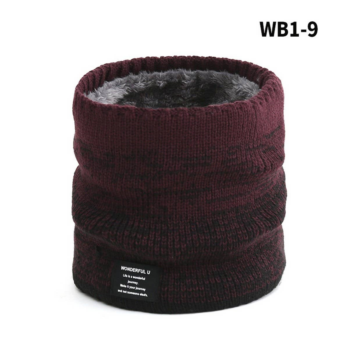 WINTER THICK GRADIENT WOOL KNITTED SCARF FOR WOMEN