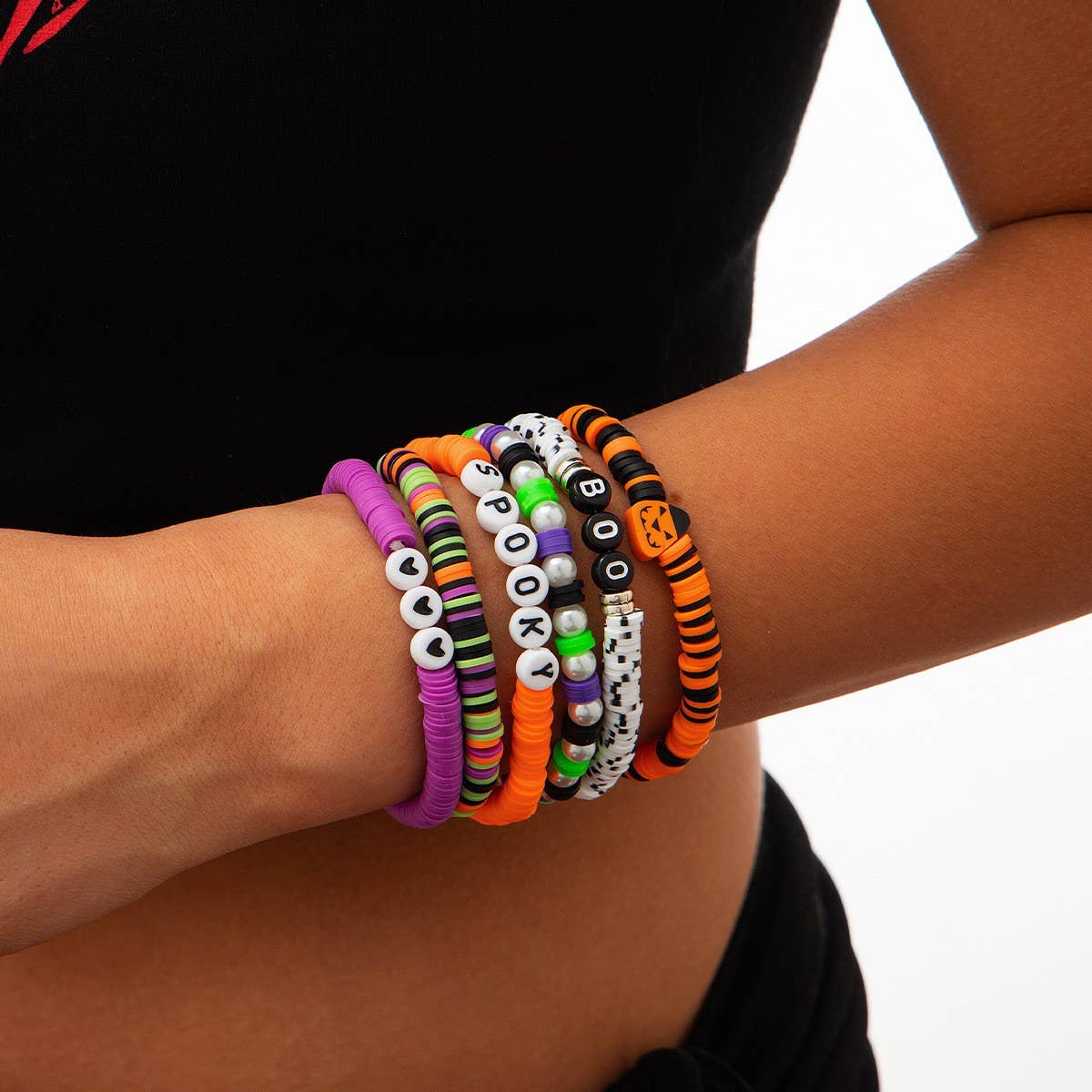 PERSONALIZED SIMPLE BAT CRYSTAL BRACELET SET_CWMM3106