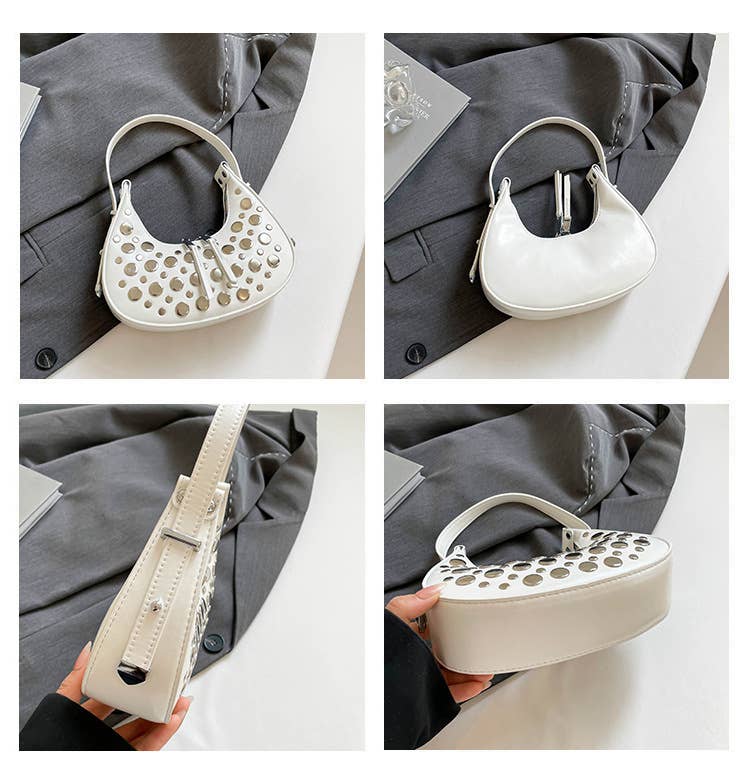 Rivet fashionable casual single-shoulder bag