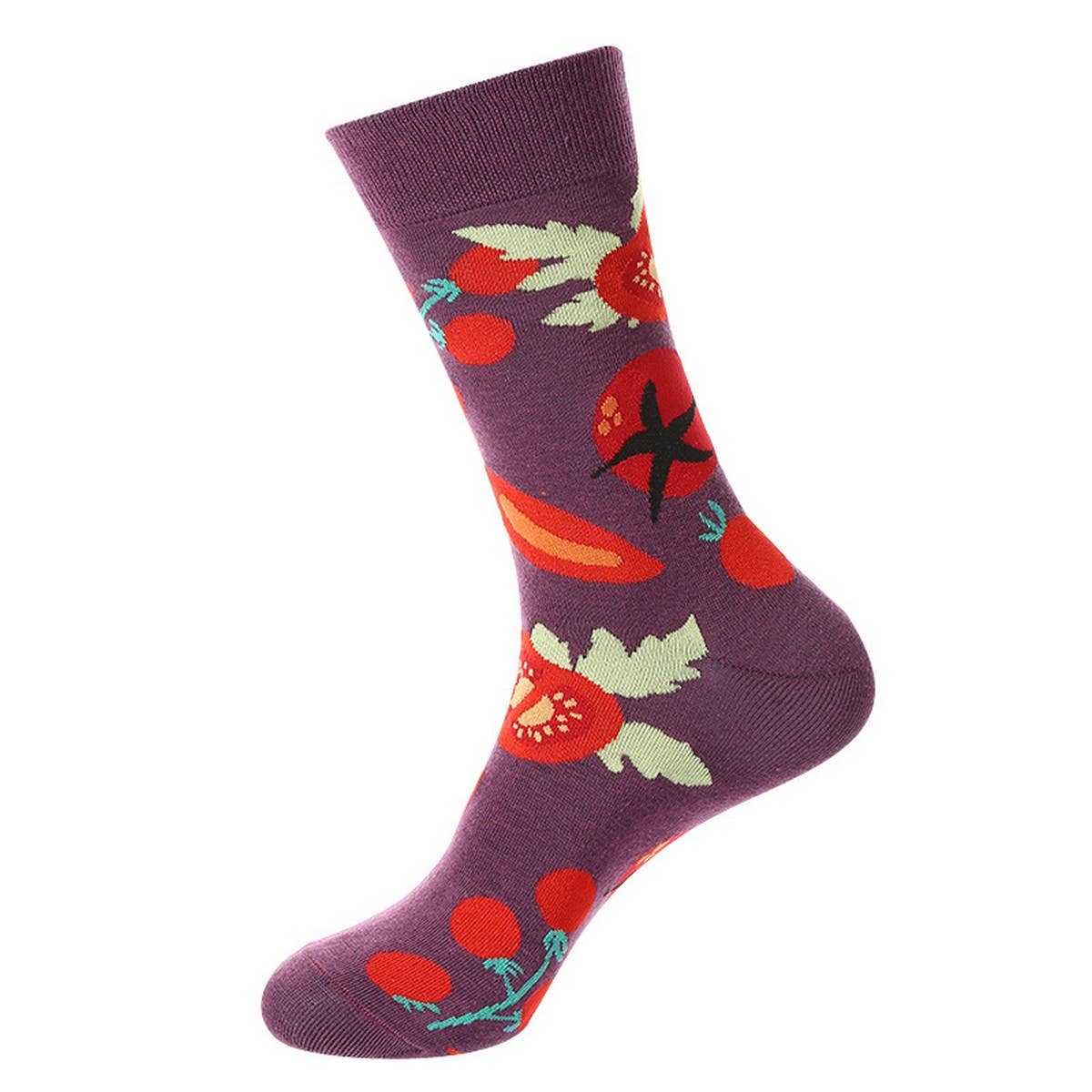 CASUAL FRUIT PRINTED MID-TUBE SOCKS_CWMS1019