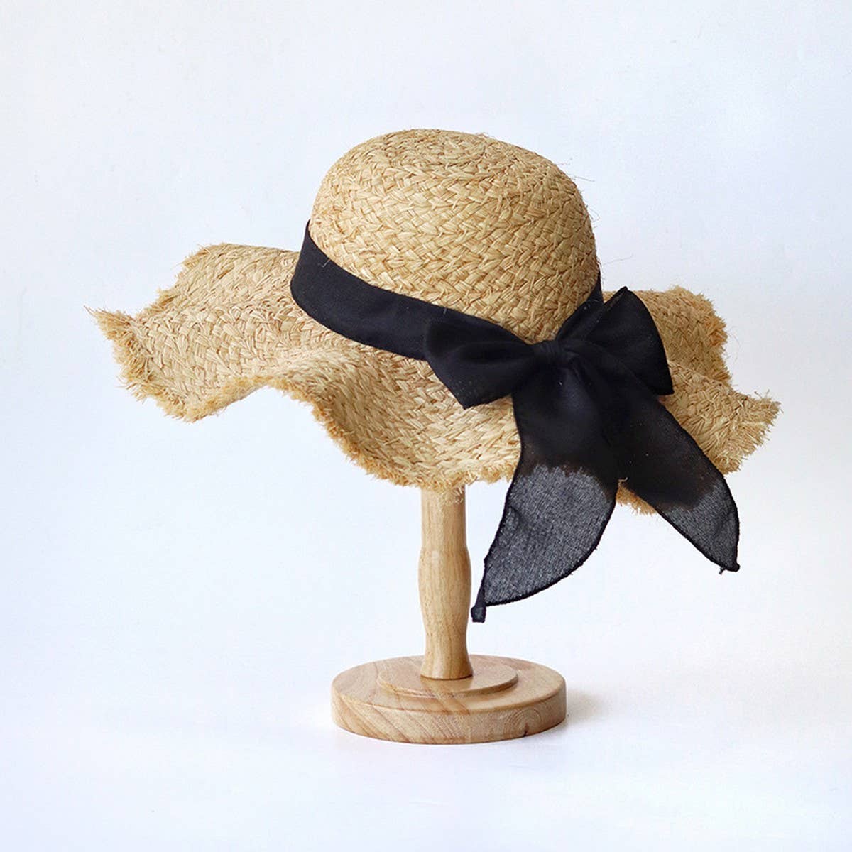 Summer Literary Fur-edged Sun Hat_CWAH3396