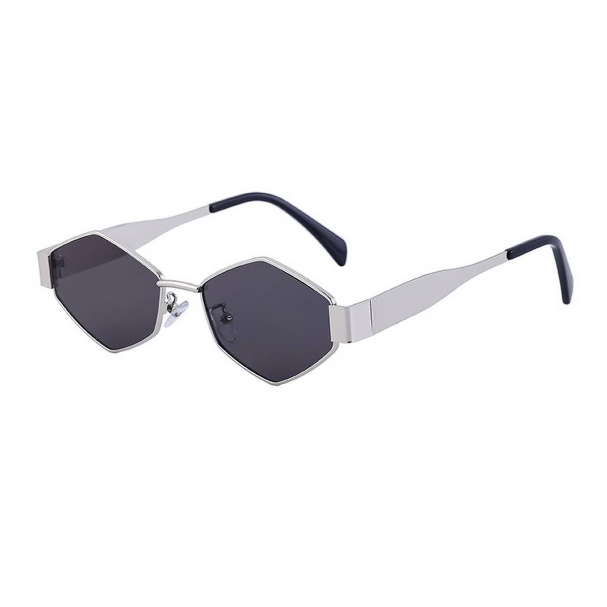 IRREGULAR METAL SUNGLASSES WITH WIDE TEMPLES