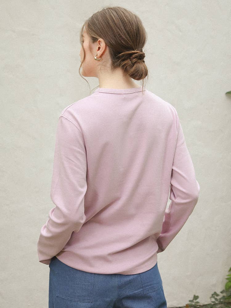 WOMEN'S CREW NECK LONG-SLEEVED CASUAL T-SHIRT