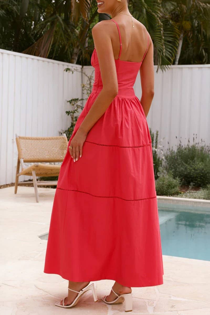 CWDHL0885_HOLIDAY CASUAL STYLE SOLID COLOR SMALL SLING DRESS