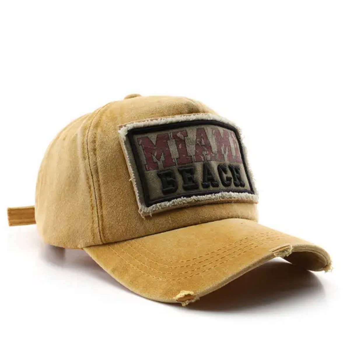 Vintage baseball cap with letter patch CWAH1274