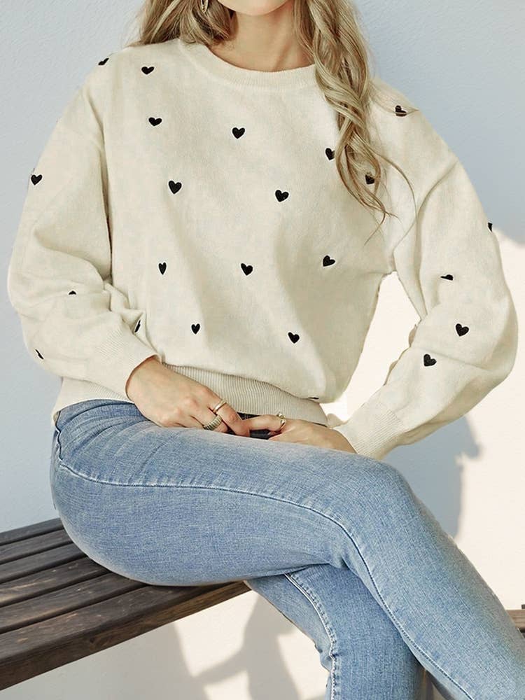 Valentine's Day love crewneck pullover sweater
