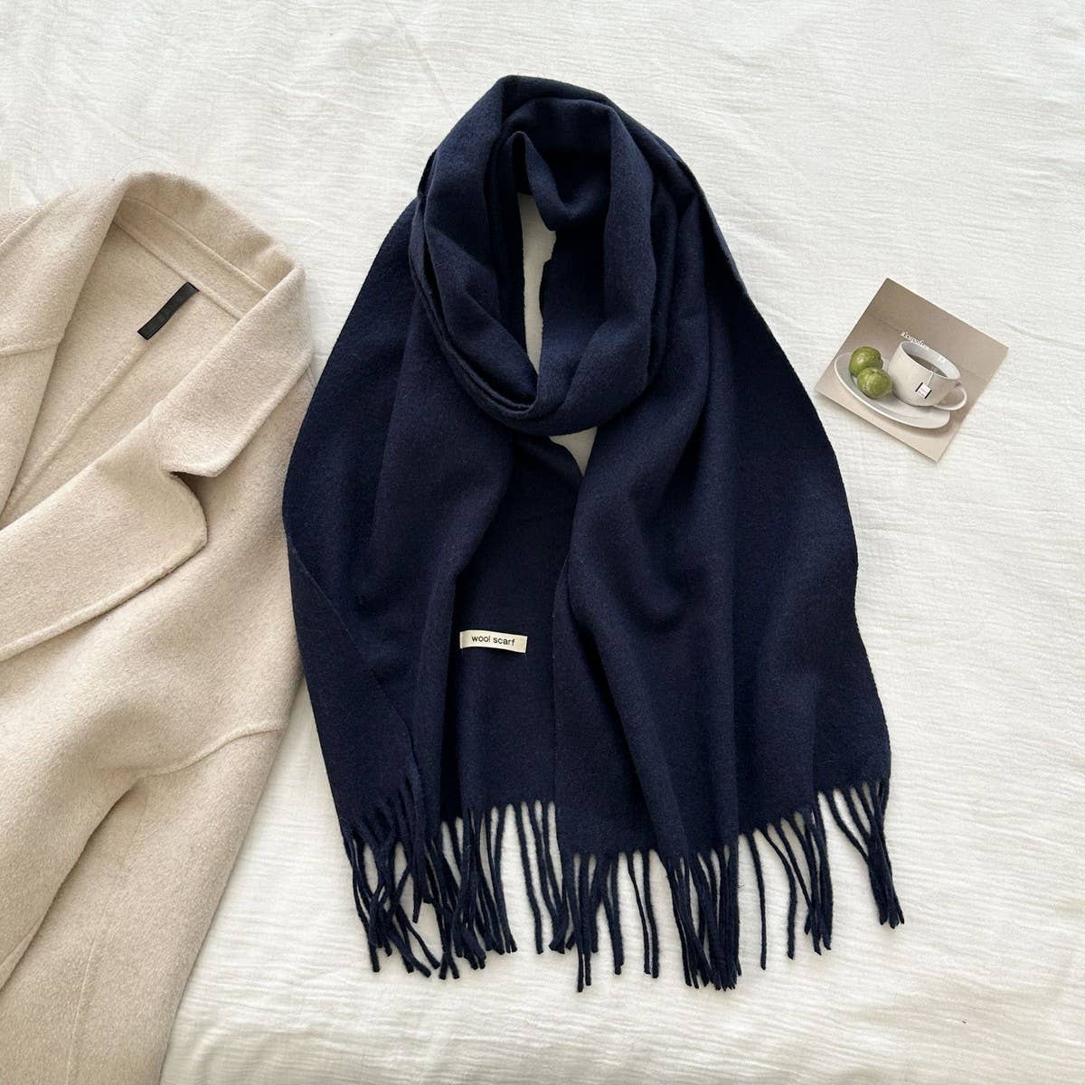 CWASC03137_SOLID WOOL WIDE SCARF WITH TASSELS FOR WOMEN MEN