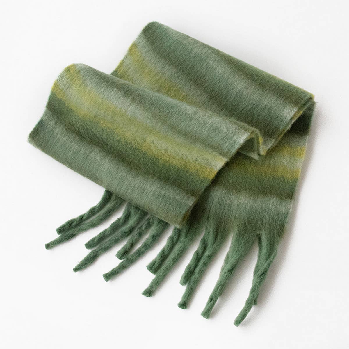 Plaid Fluffy Scarf - Warm Tassel Winter Wrap_CWASC0996