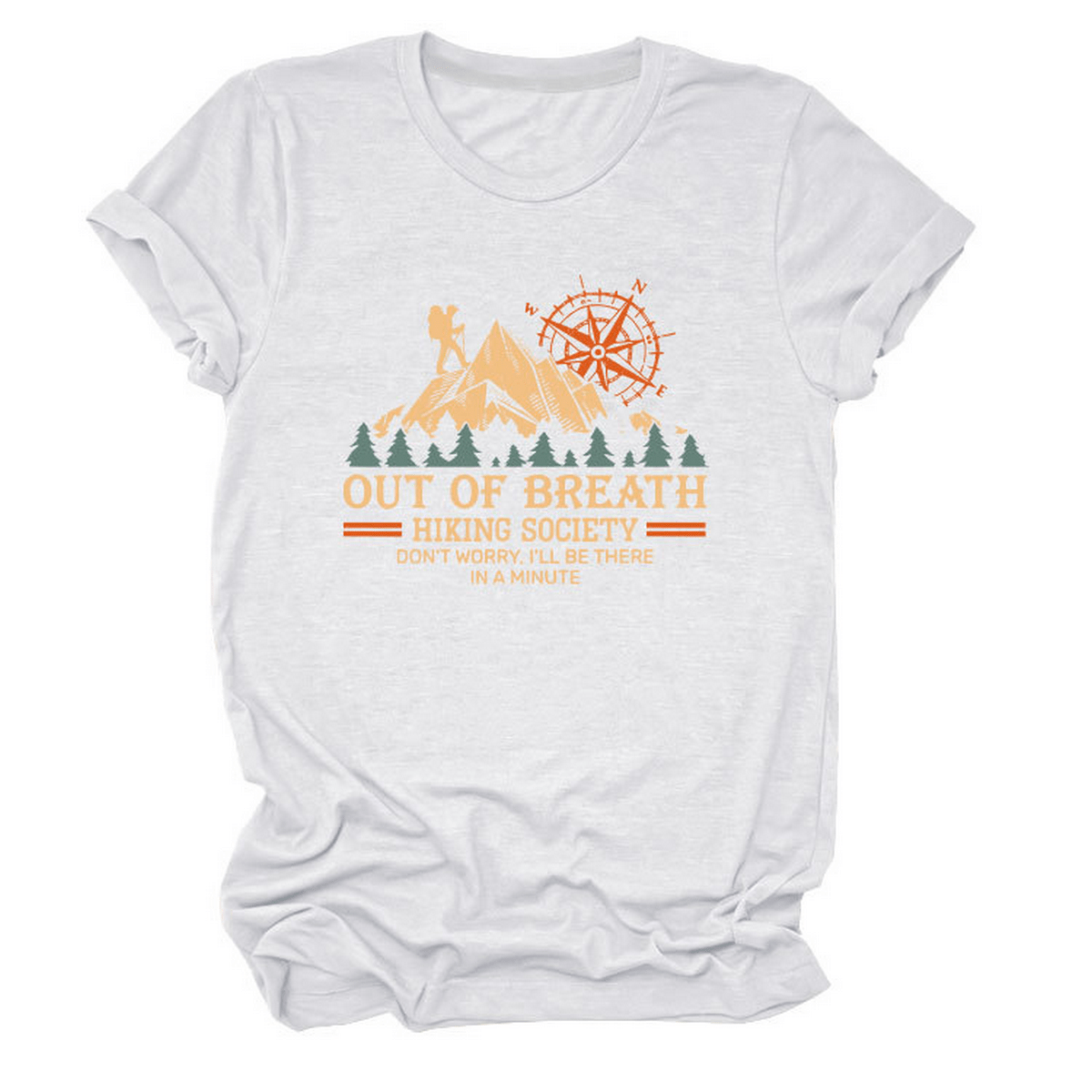 Comfy Crew Neck Tee ??Hiking Quote for Women_CWTTS1523