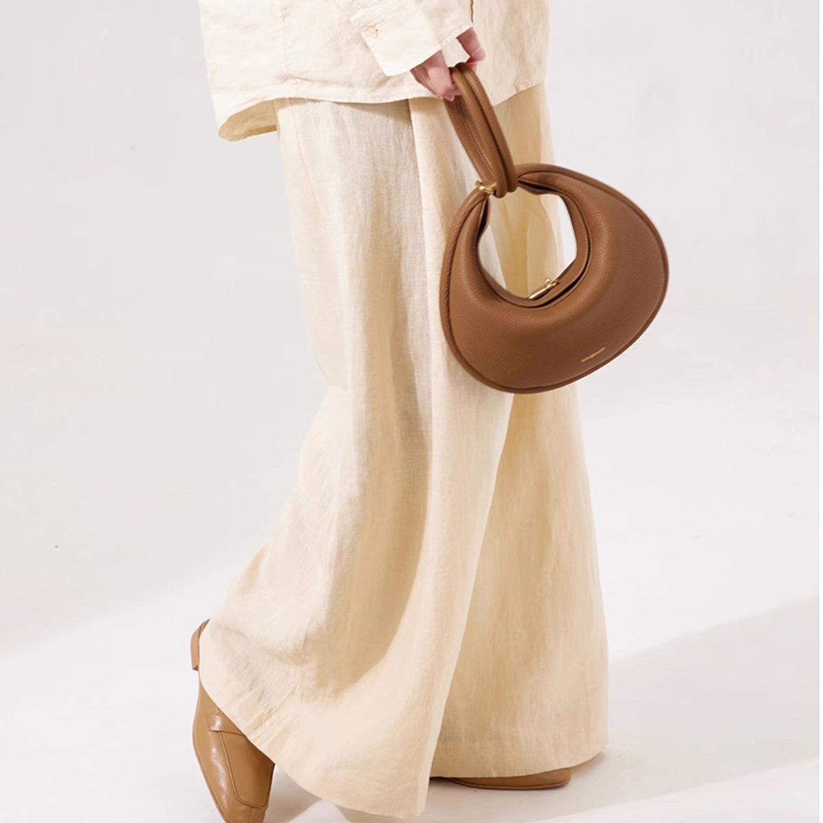 Small Moon Bag ??Classy Shoulder Underarm Tote_CWAB5325