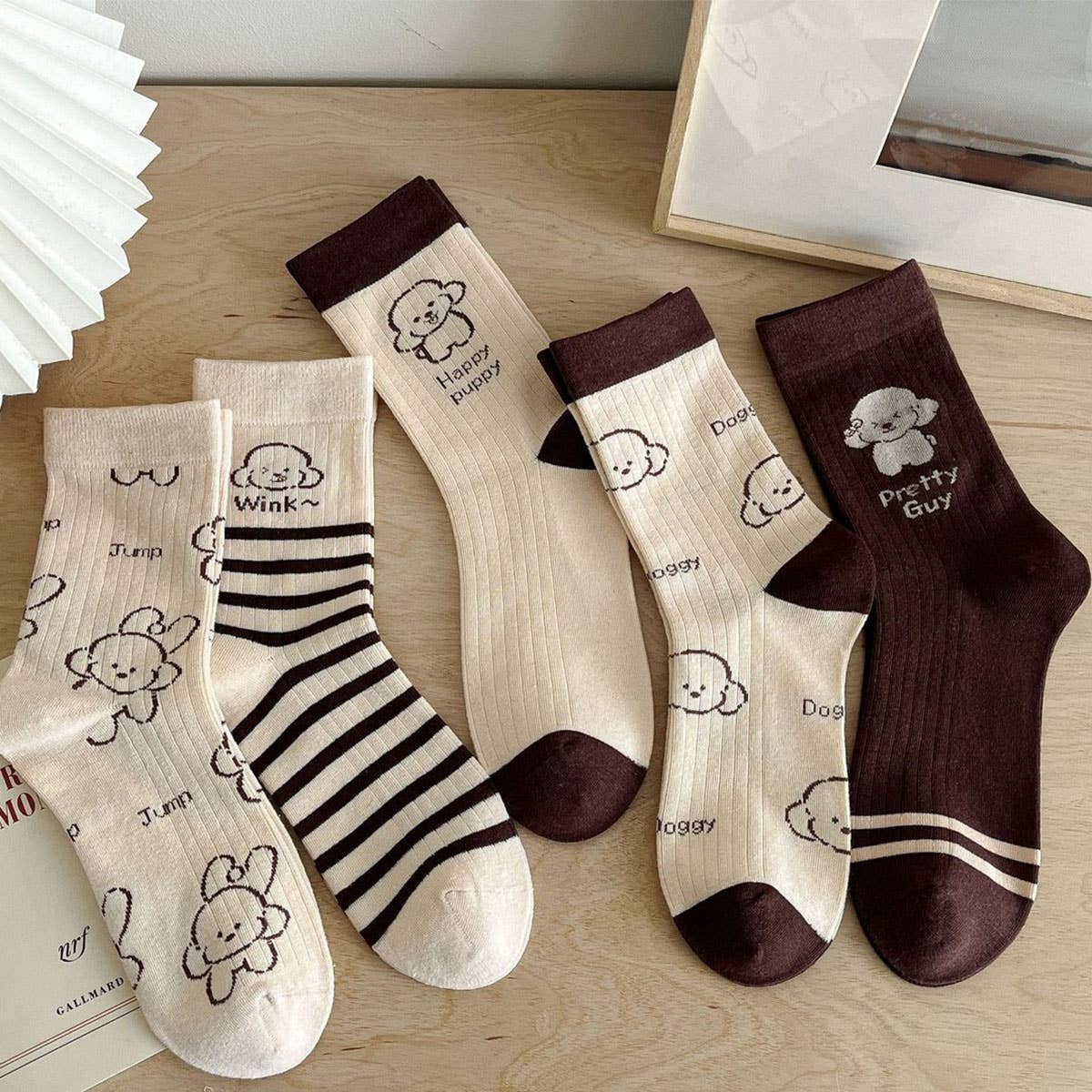 NEW AUTUMN MAILLARD CARTOON CUTE PUPPY SOCKS