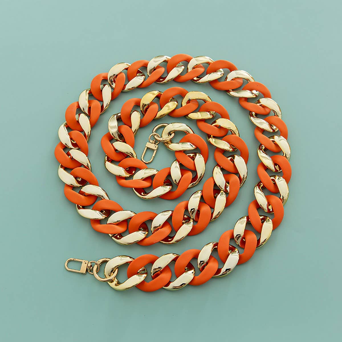 Large Resin Acrylic Bag Chain, Wide Strap_CWMM5065