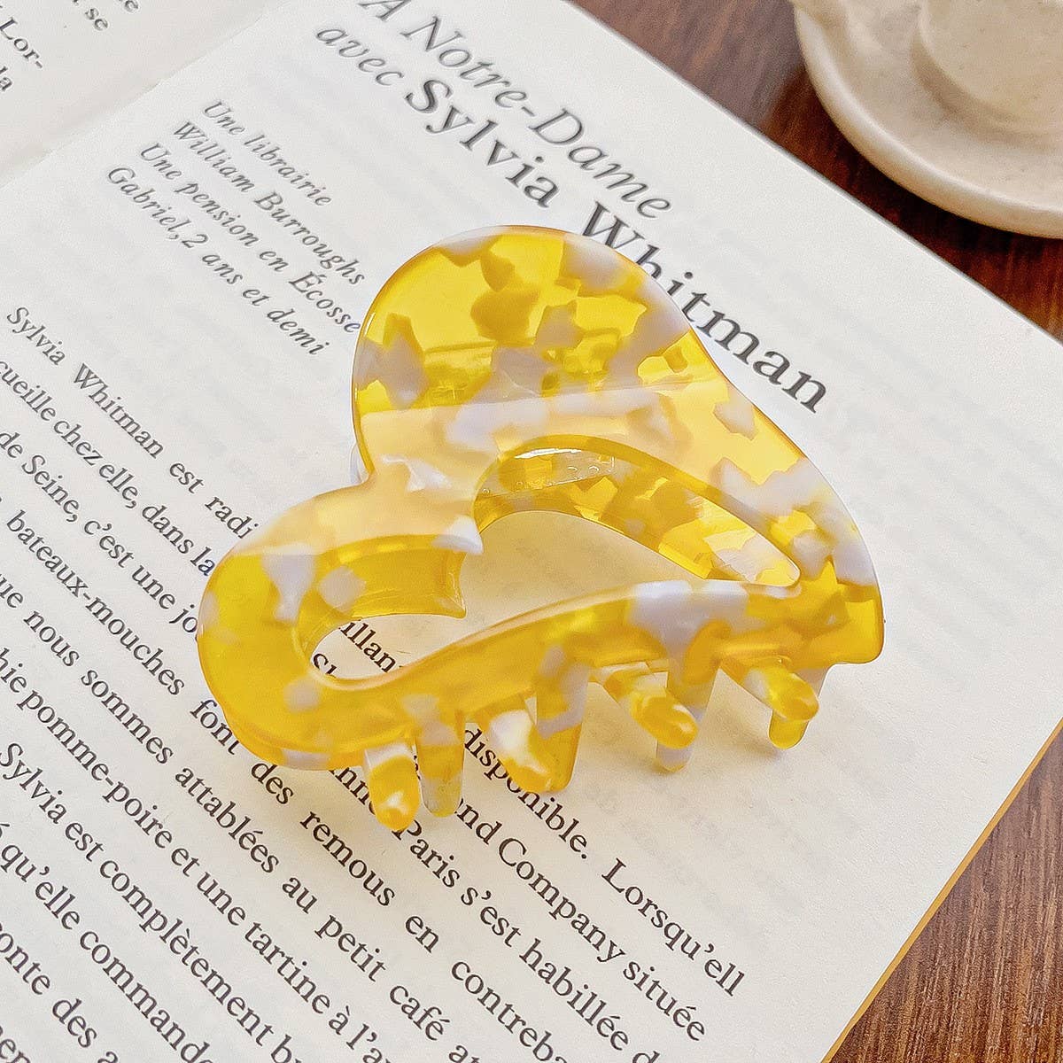 Sweet Heart Hair Claw, Chic Acetate Bun Clip_CWAHA0733