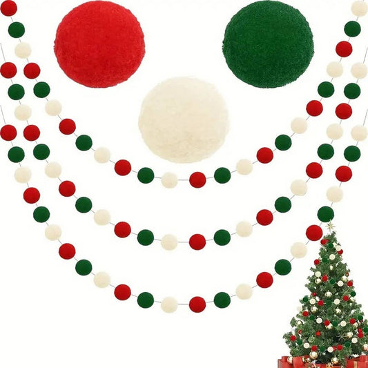 CWMM10229_POM POM GARLAND 20 COLORFUL BALLS PARTY DECOR